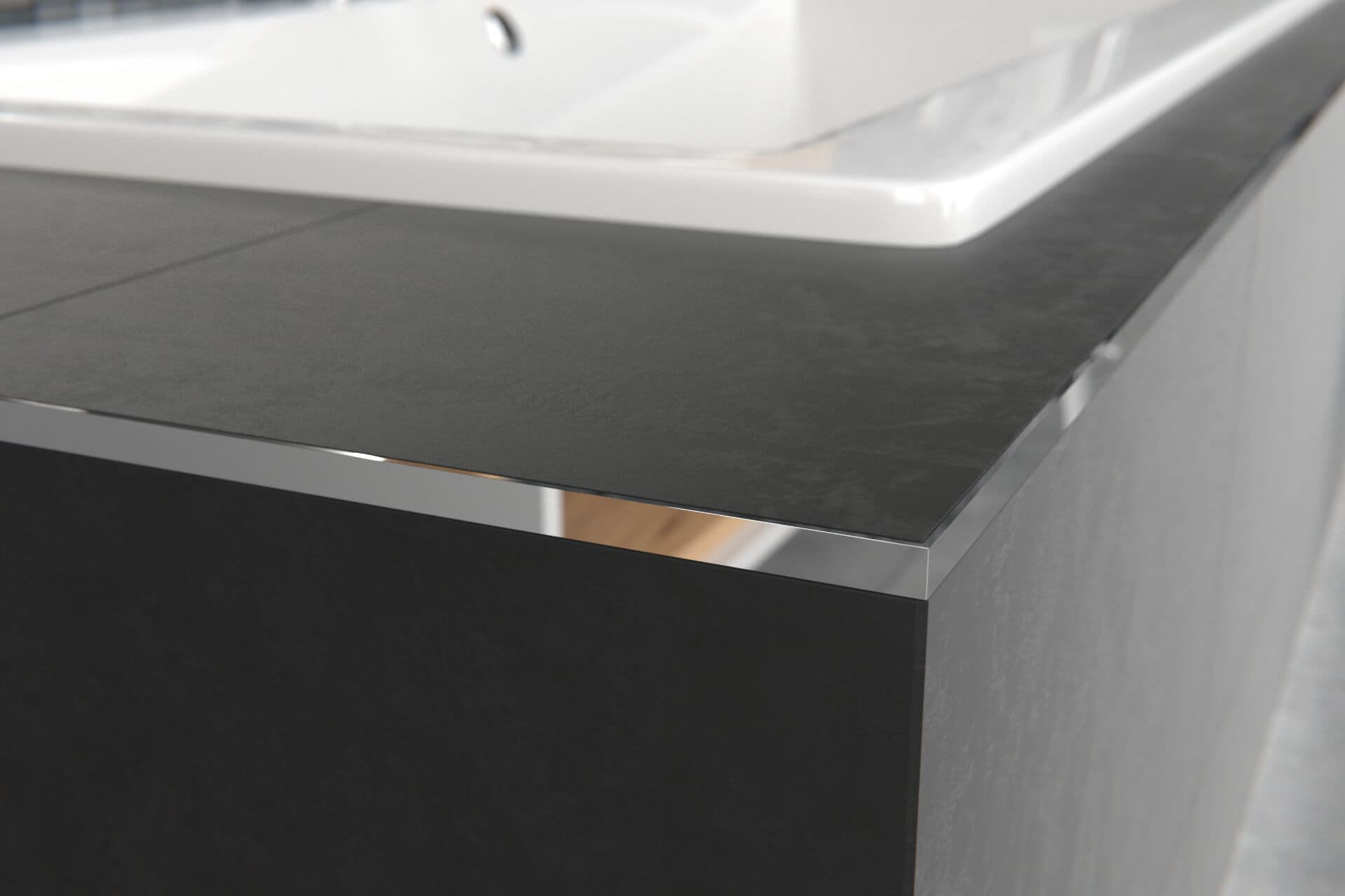 Profil L licowy prosty 10 mm długość 250 cm, aluminiowy, anodowany inox szczotkowany