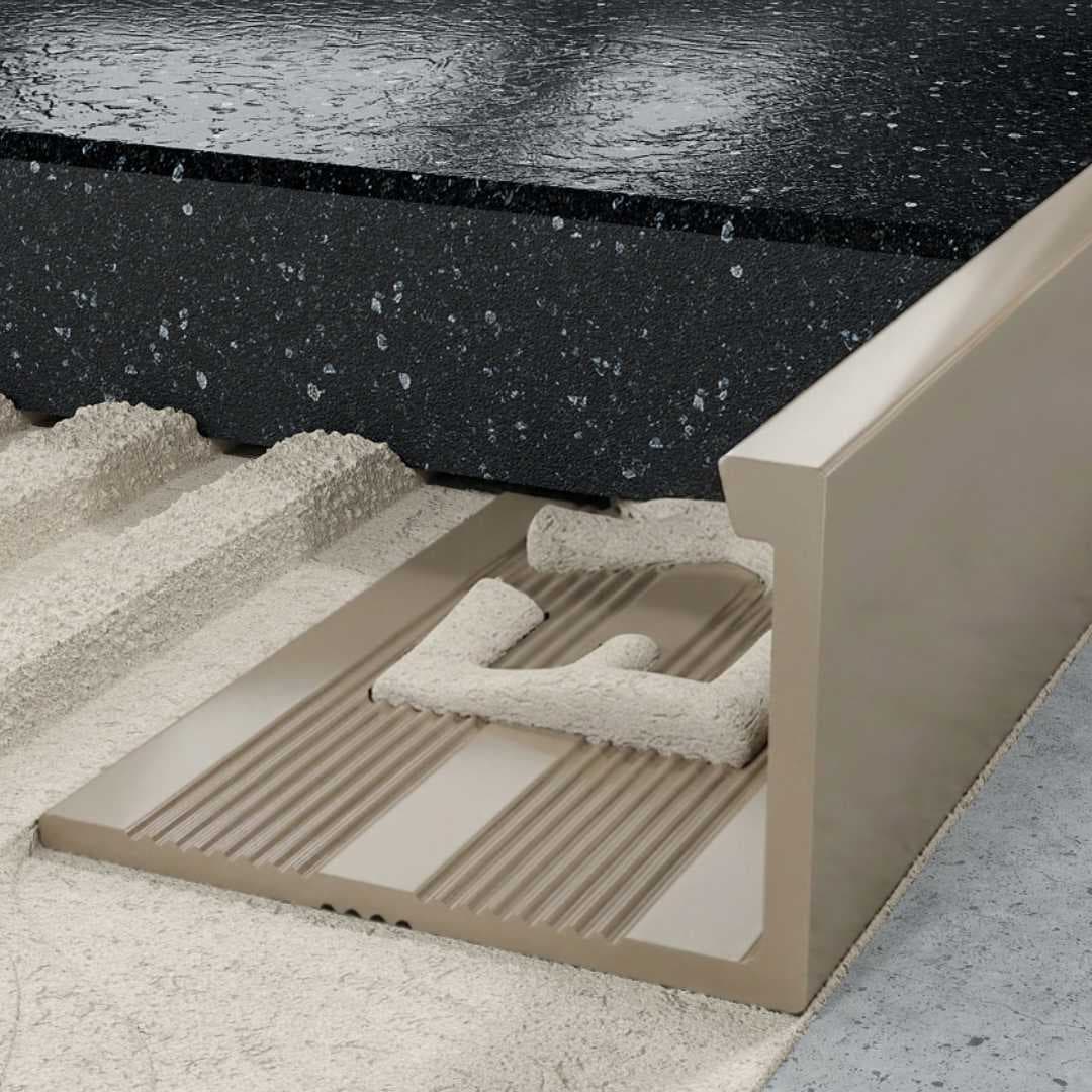 Profil L licowy prosty 8 mm d艂ugo艣膰 250 cm, aluminiowy, anodowany inox szczotkowany