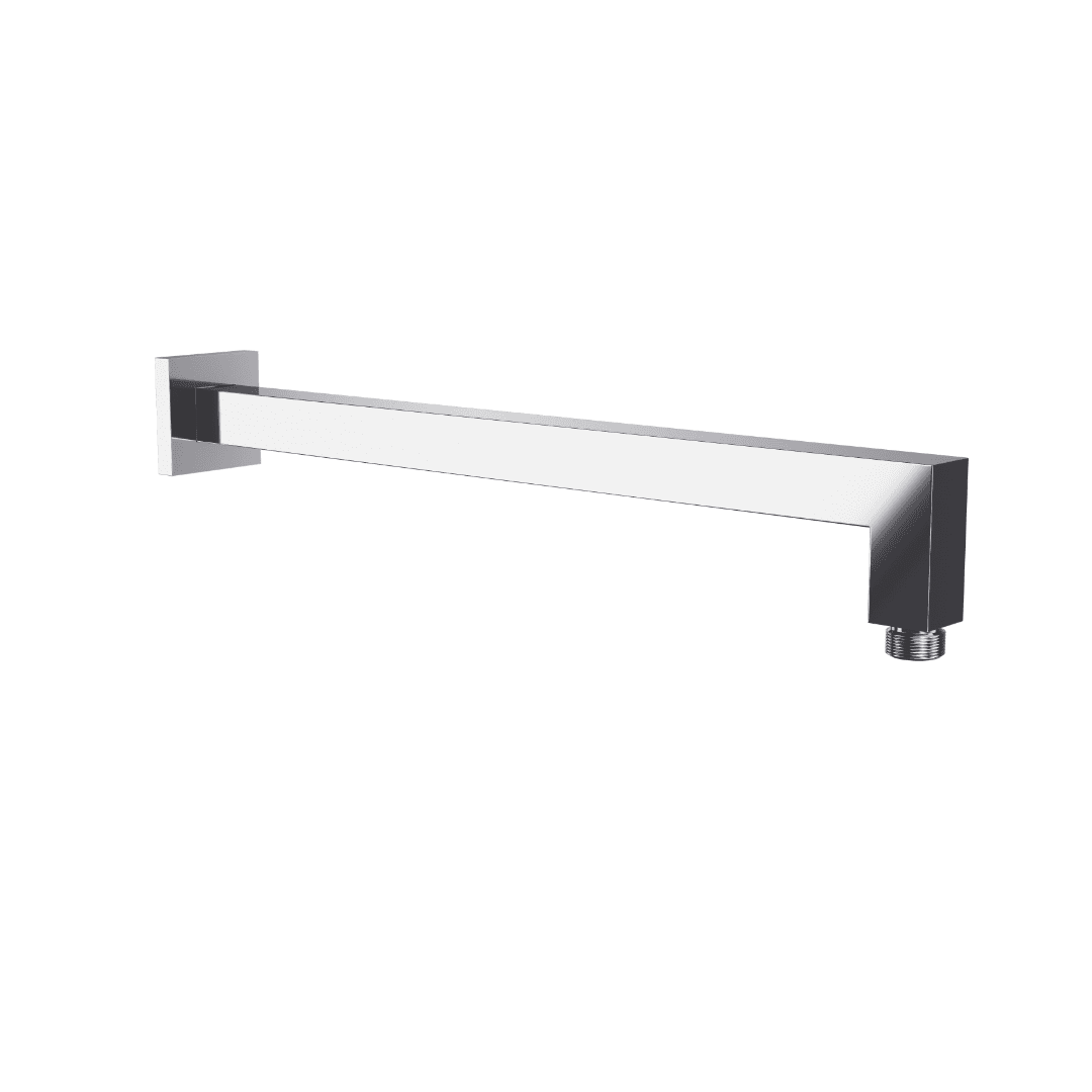 Ramię prysznicowe ścienne 40 cm kwadratowe, chrom