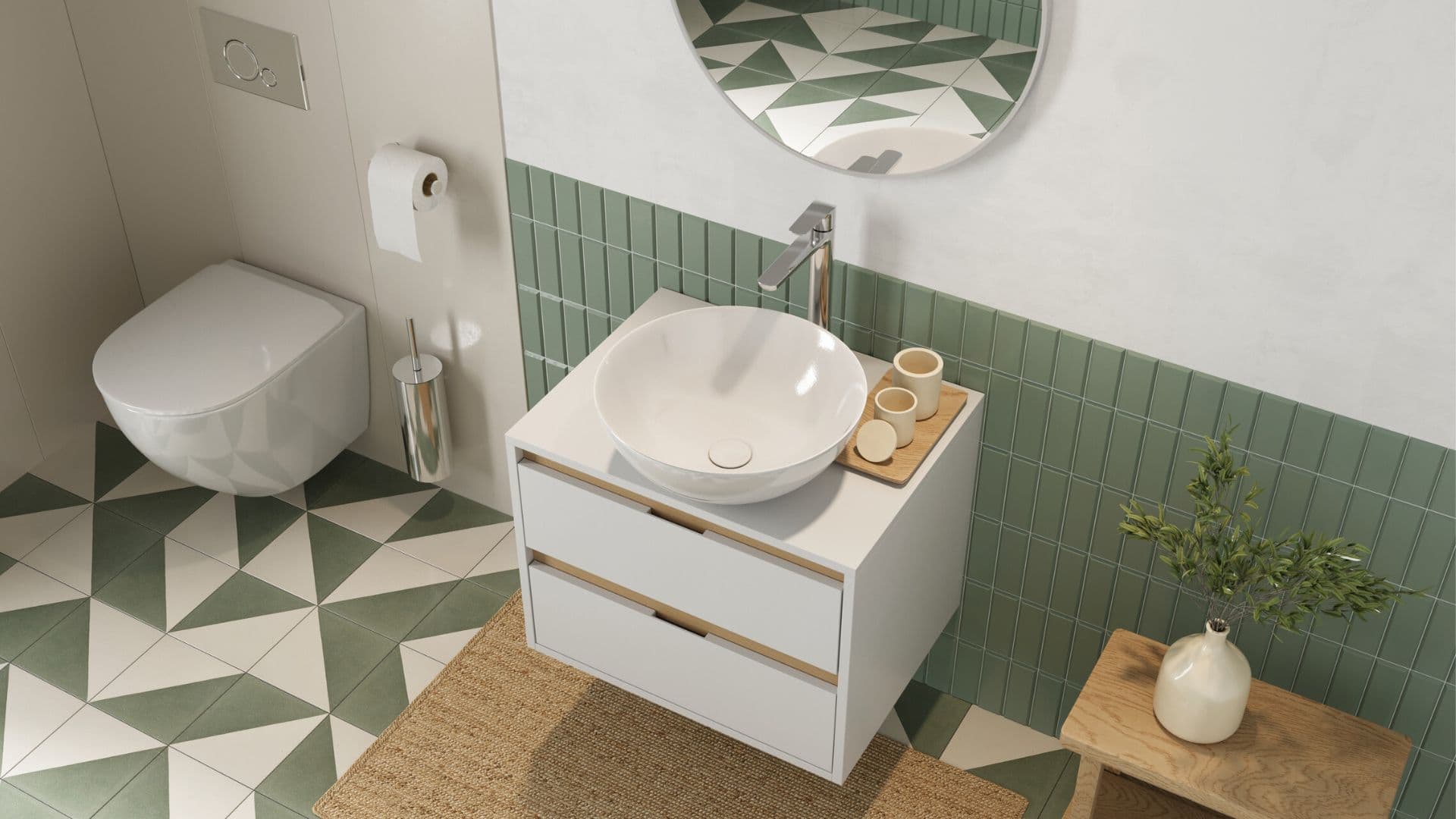 Design Korek klik-klak umywalkowo bidetowy, korpus miedziany szczotkowany, pokrywa ceramiczna biała