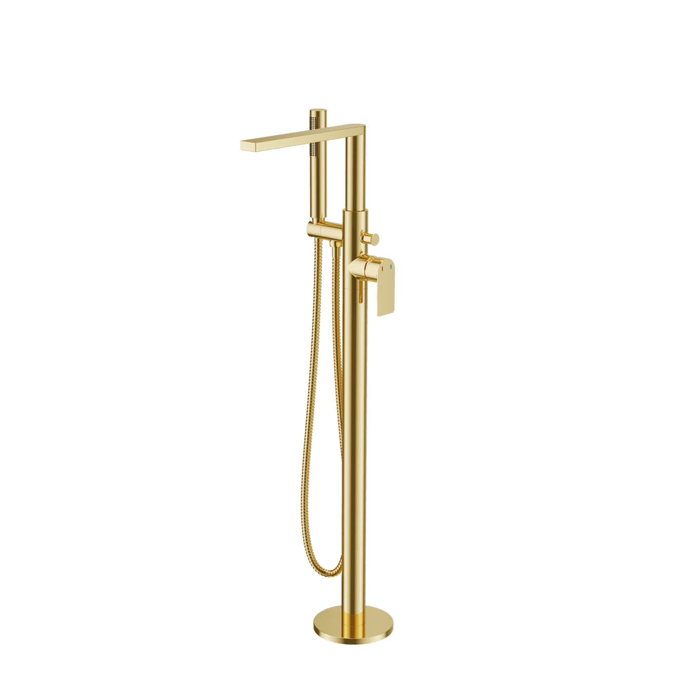 Glad bateria wannowo-prysznicowa wolnostojca, z艂oty po艂ysk