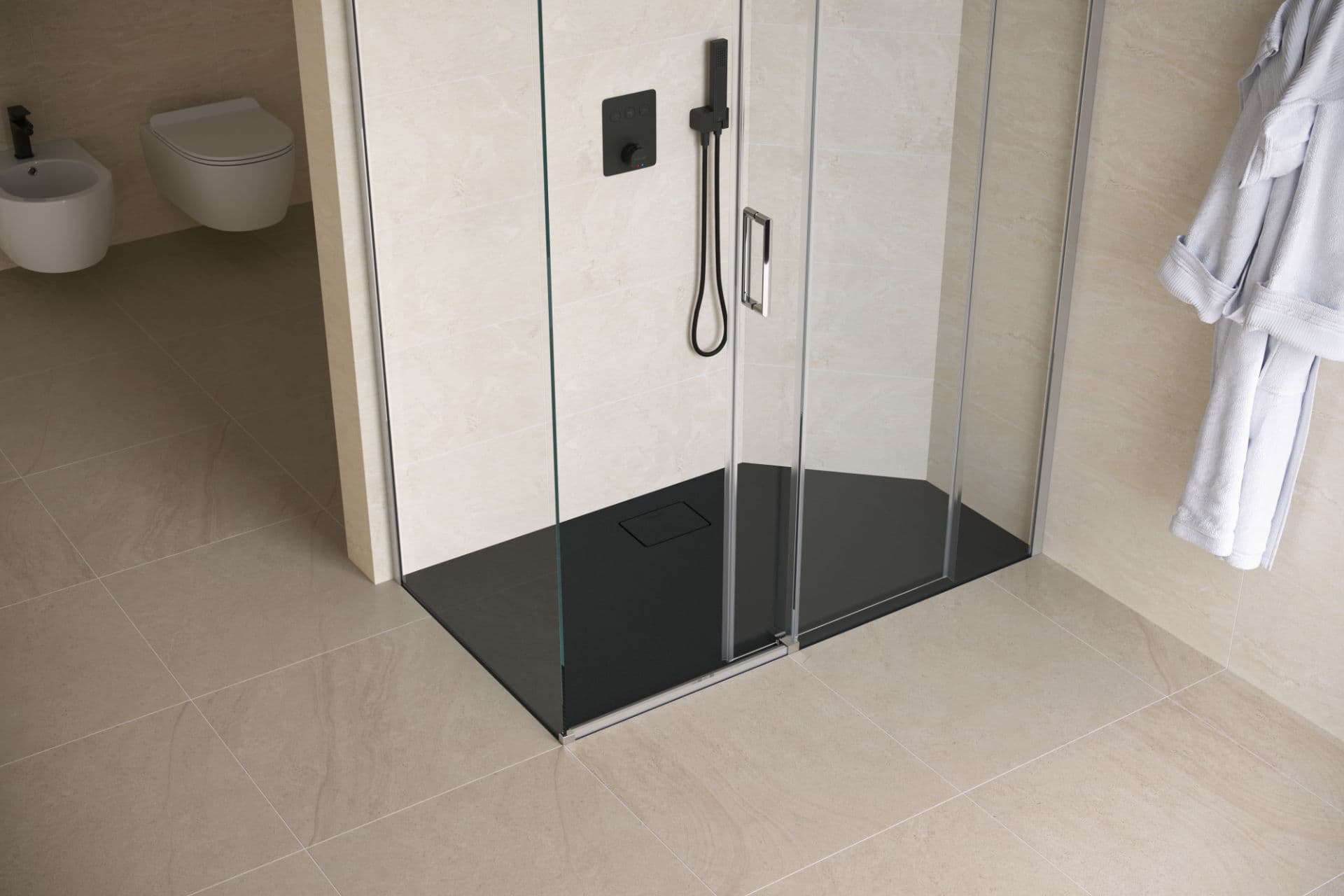 Brodzik LAVANO SLIM 100x100 Czarny