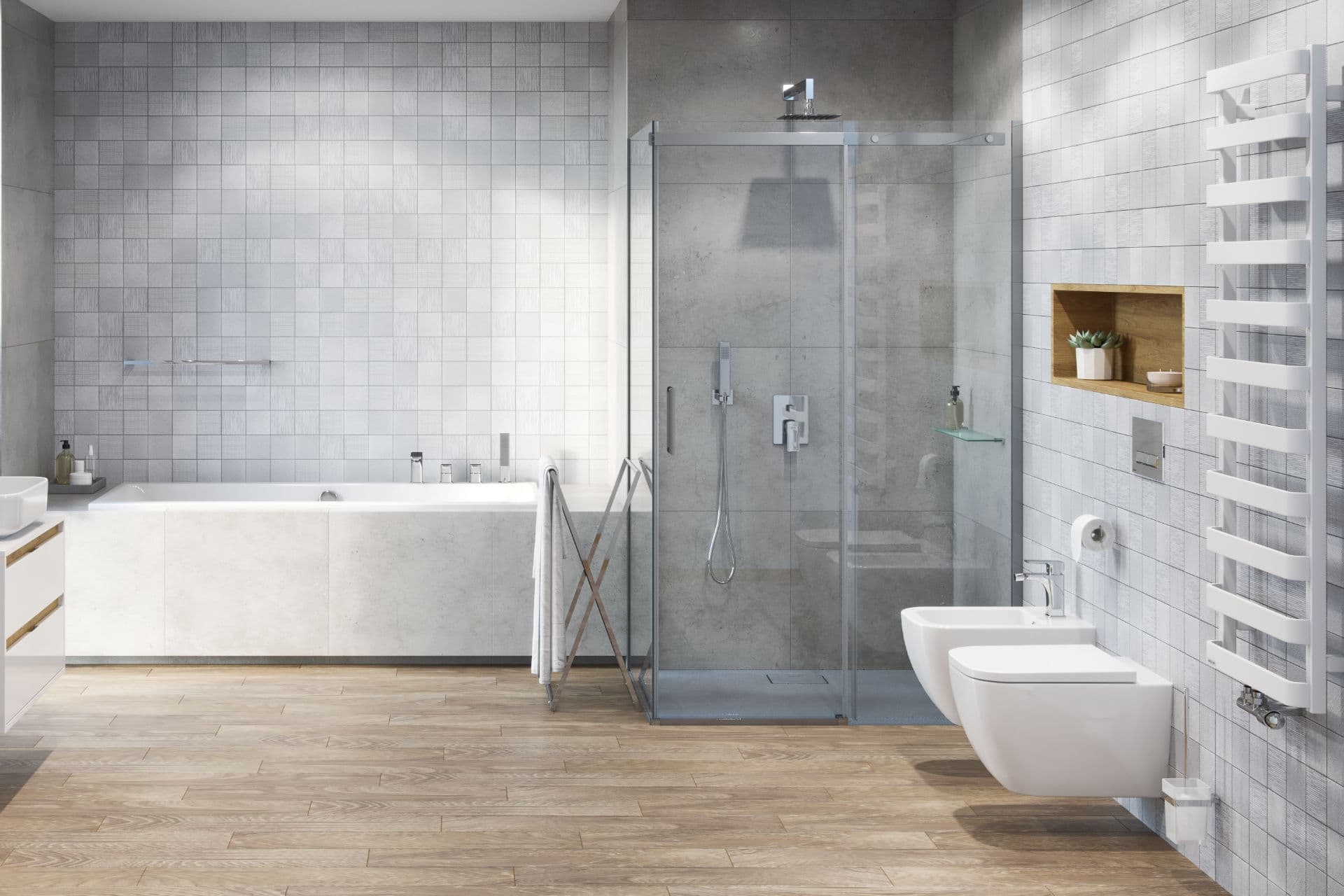 Brodzik LAVANO SLIM 100x80 Beton