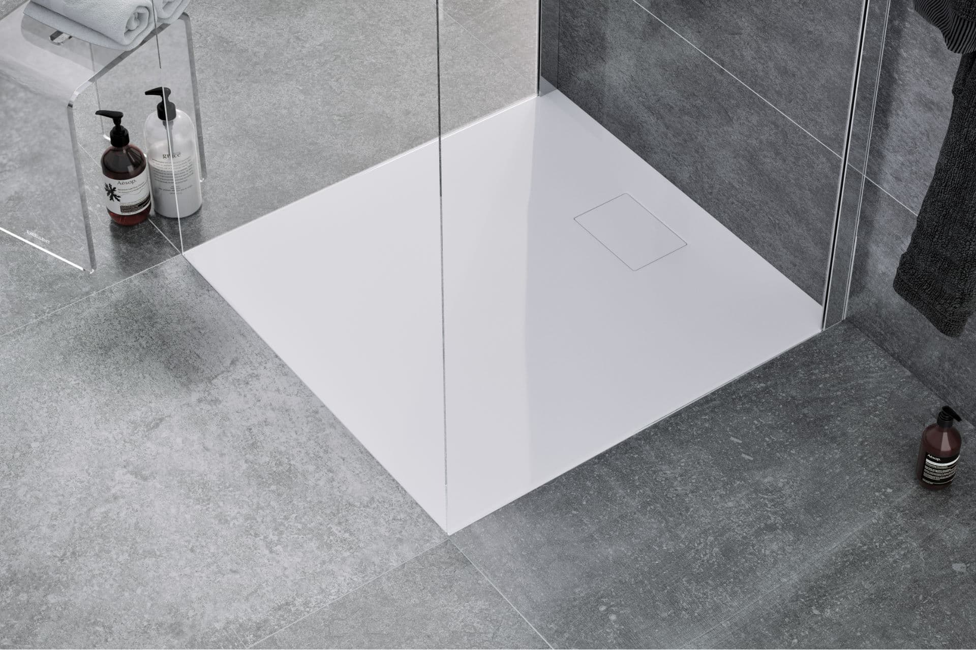 Zero Brodzik Kwadratowy 80X80 Niski