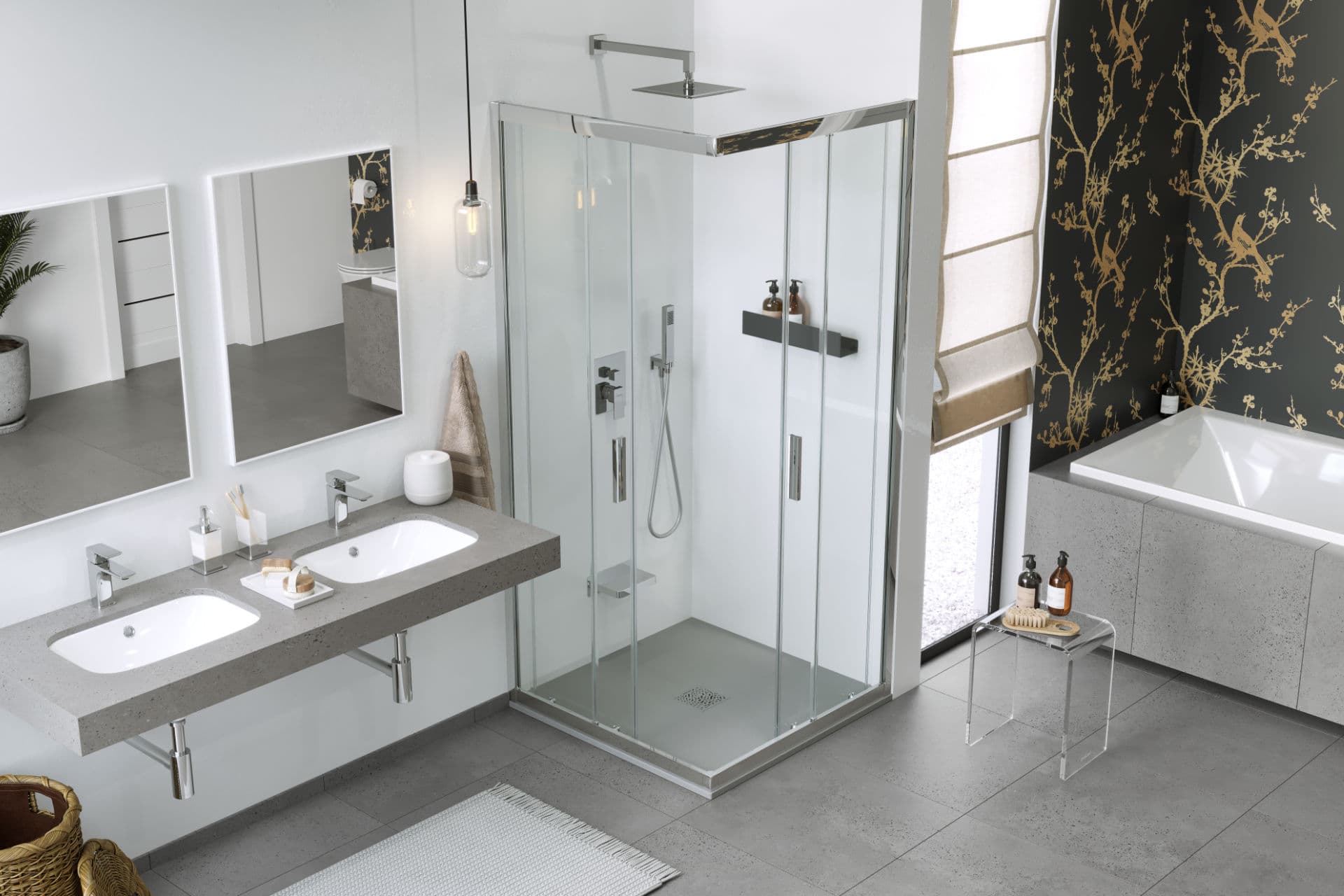 Brodzik kwadratowy 90x90 beton