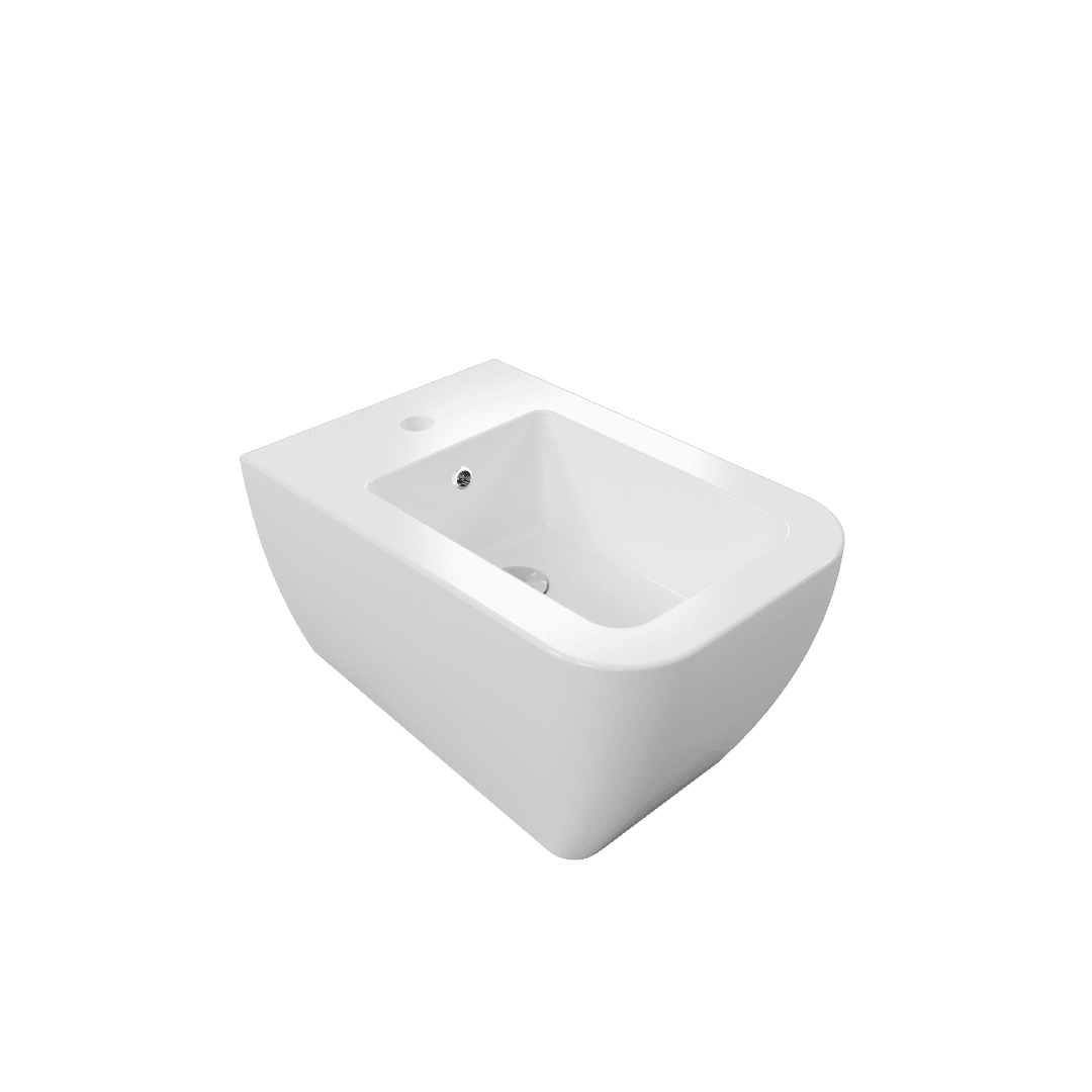Quadra bidet wisz膮cy bia艂y po艂ysk