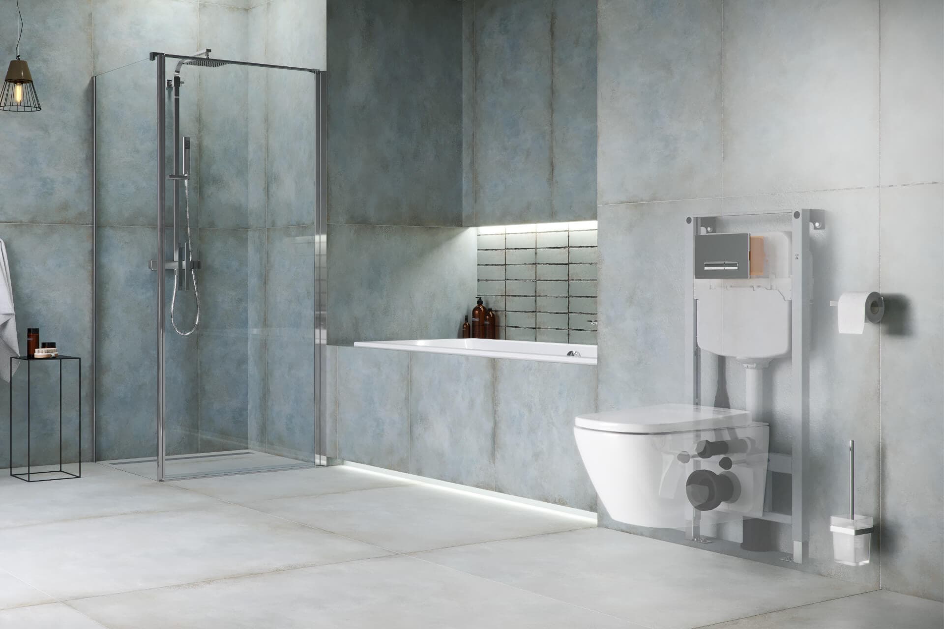 Shiro Premium stelaż podtynkowy do miski WC z przyłączem do montażu toalety myjącej