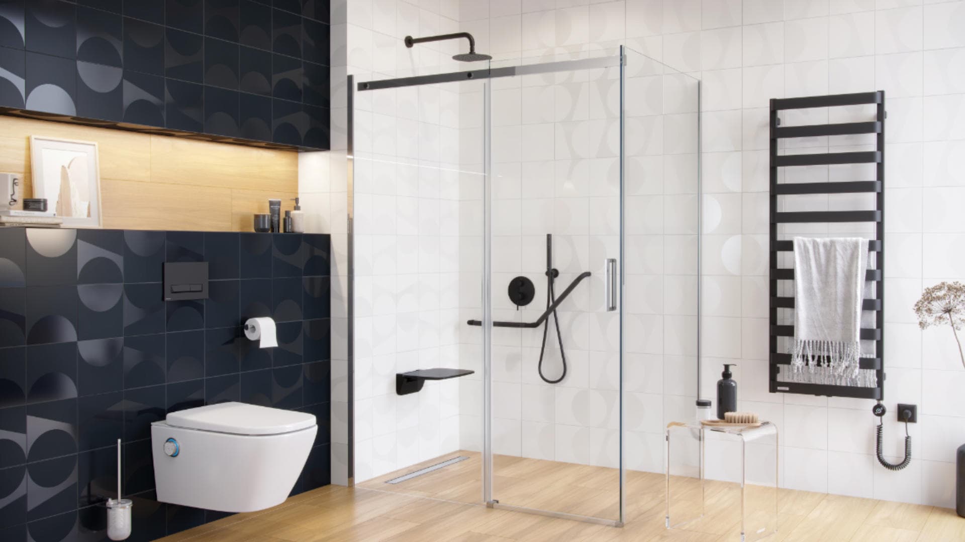 HENDI Uchwyt łazienkowy kątowy 73cm, BL