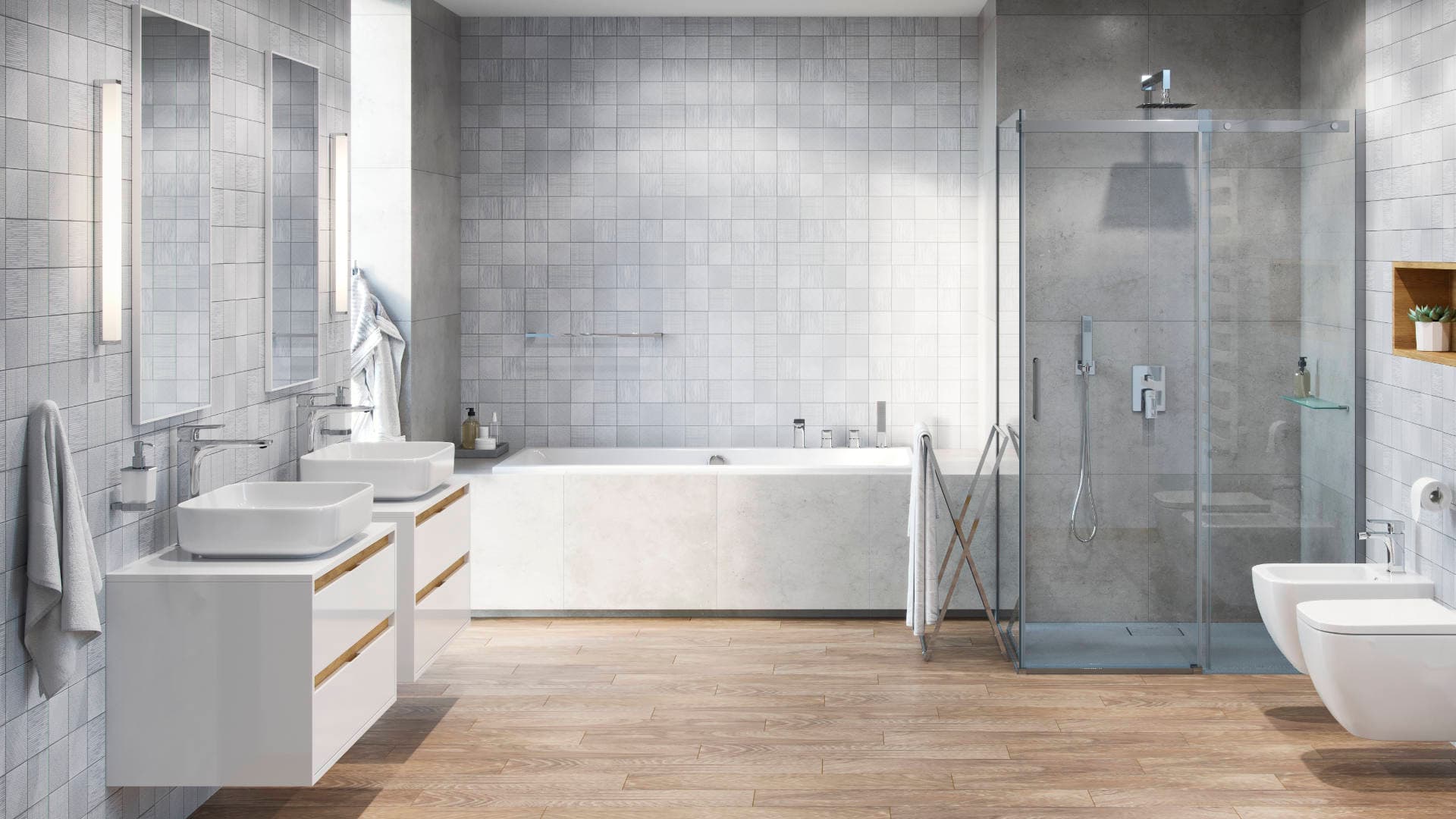 Kuadro Lustro 100x50cm Biały Mat
