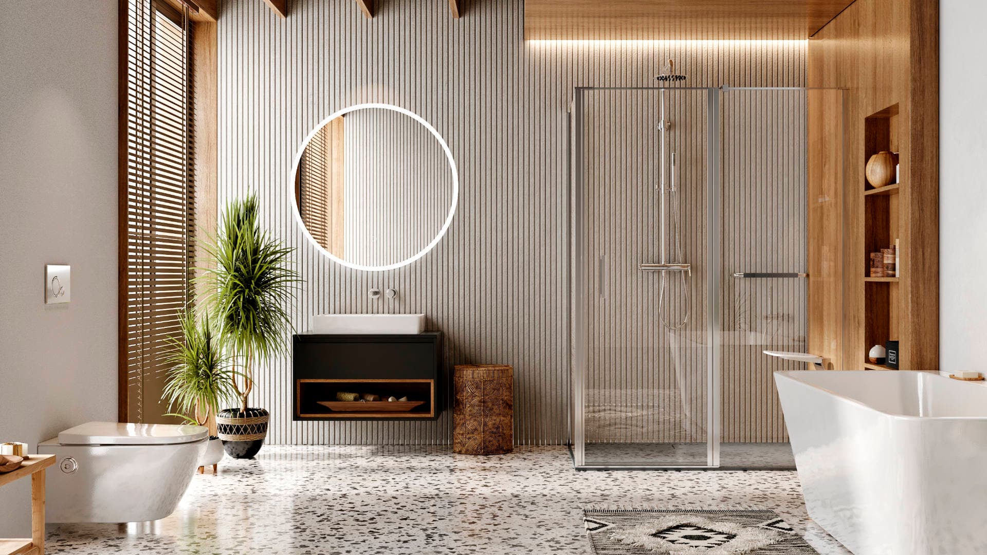 Lumiro Lustro LED 60cm Okrągłe MataGrzewcza
