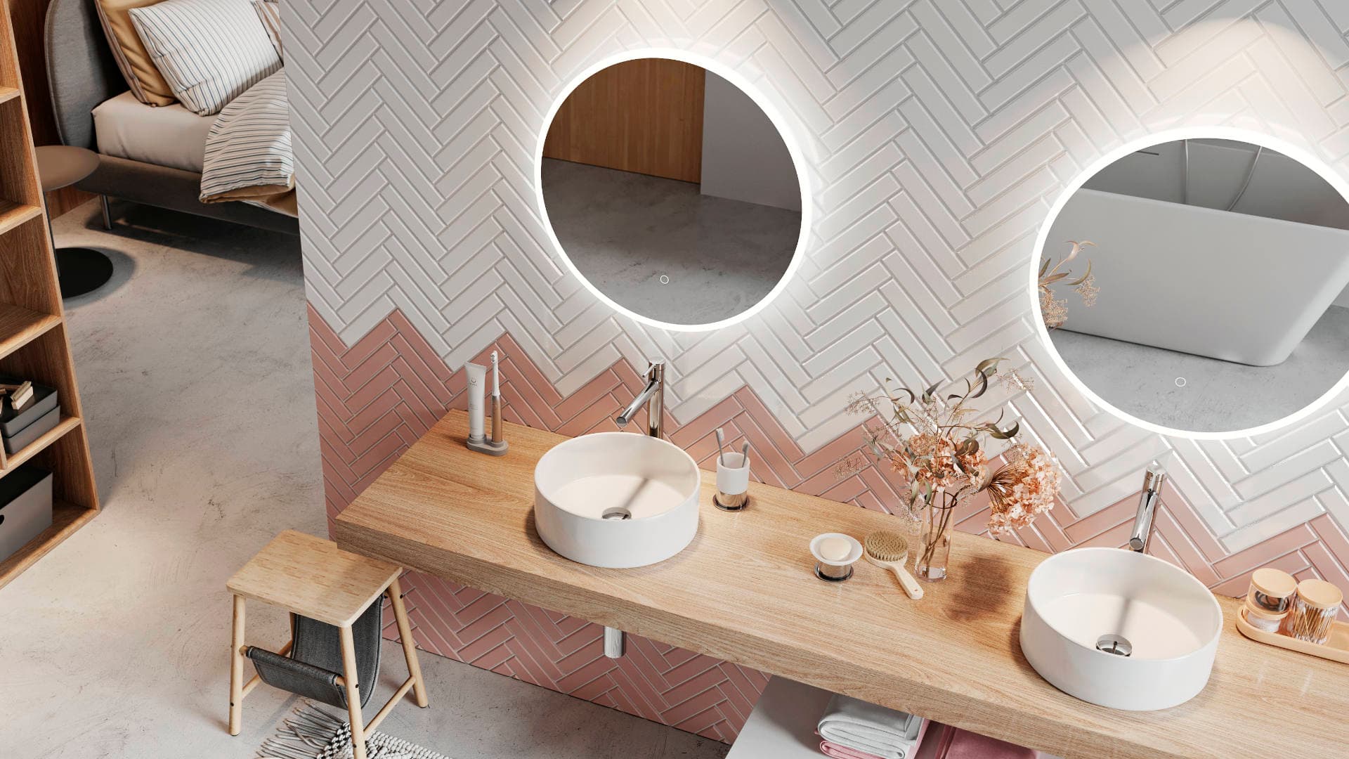 Lumiro Lustro LED 80cm Okrągłe MataGrzewcza