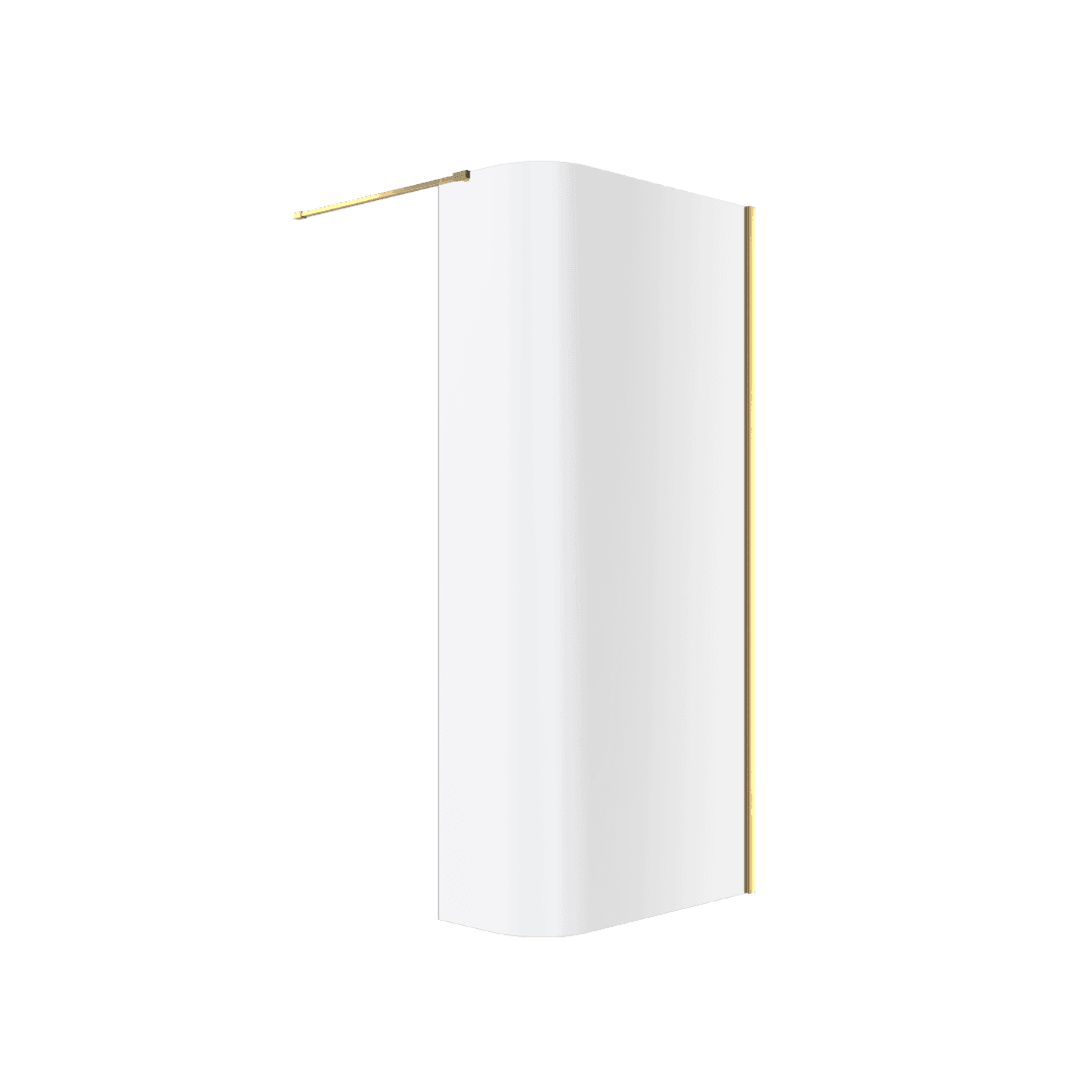 Vidoq walk-in 艣cianka prysznicowa gi臋ta 83x200 cm, pow艂oka Clean Control, z艂oty po艂ysk