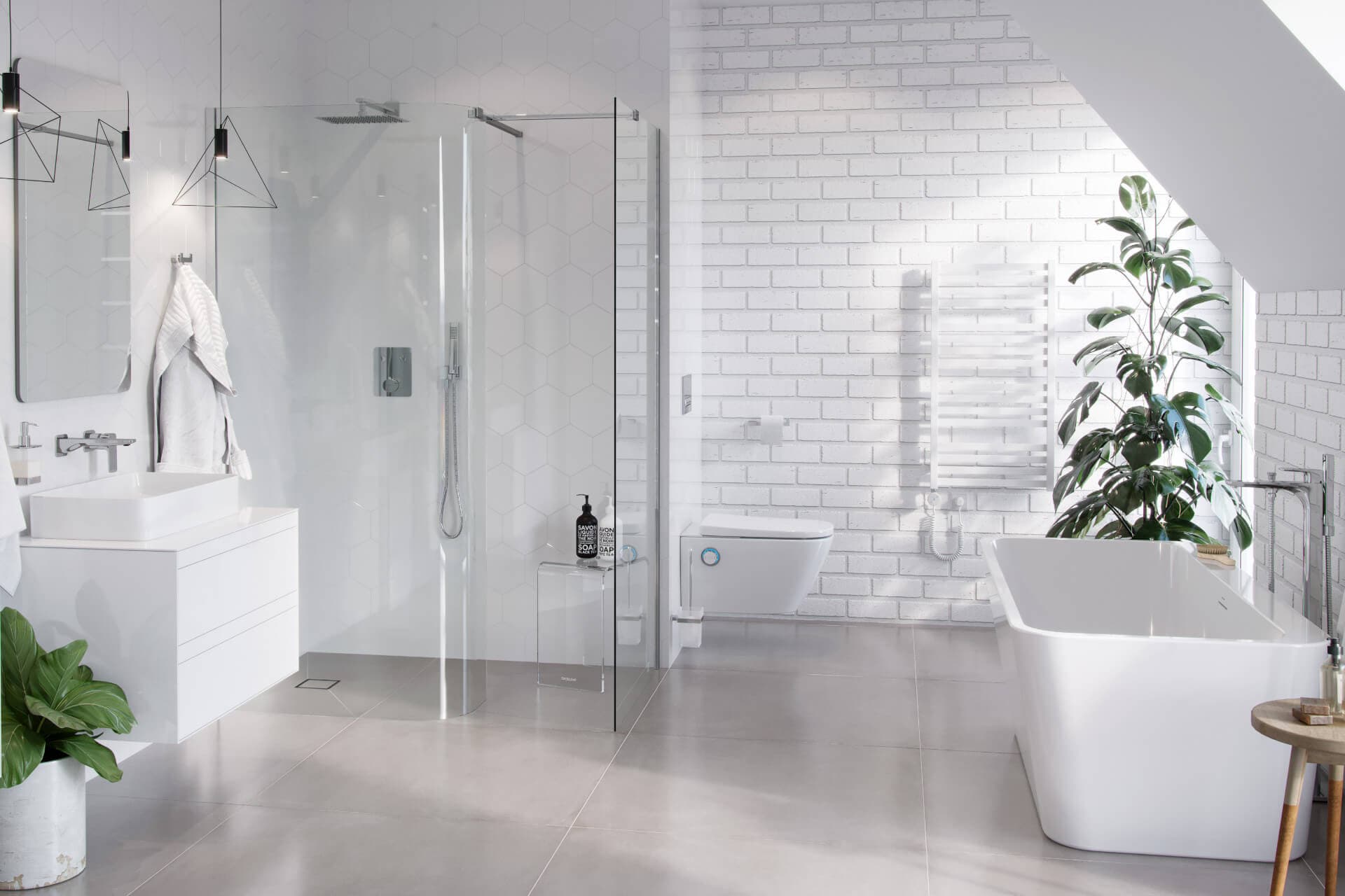 Vidoq walk-in ścianka gięta 83x200cm chr