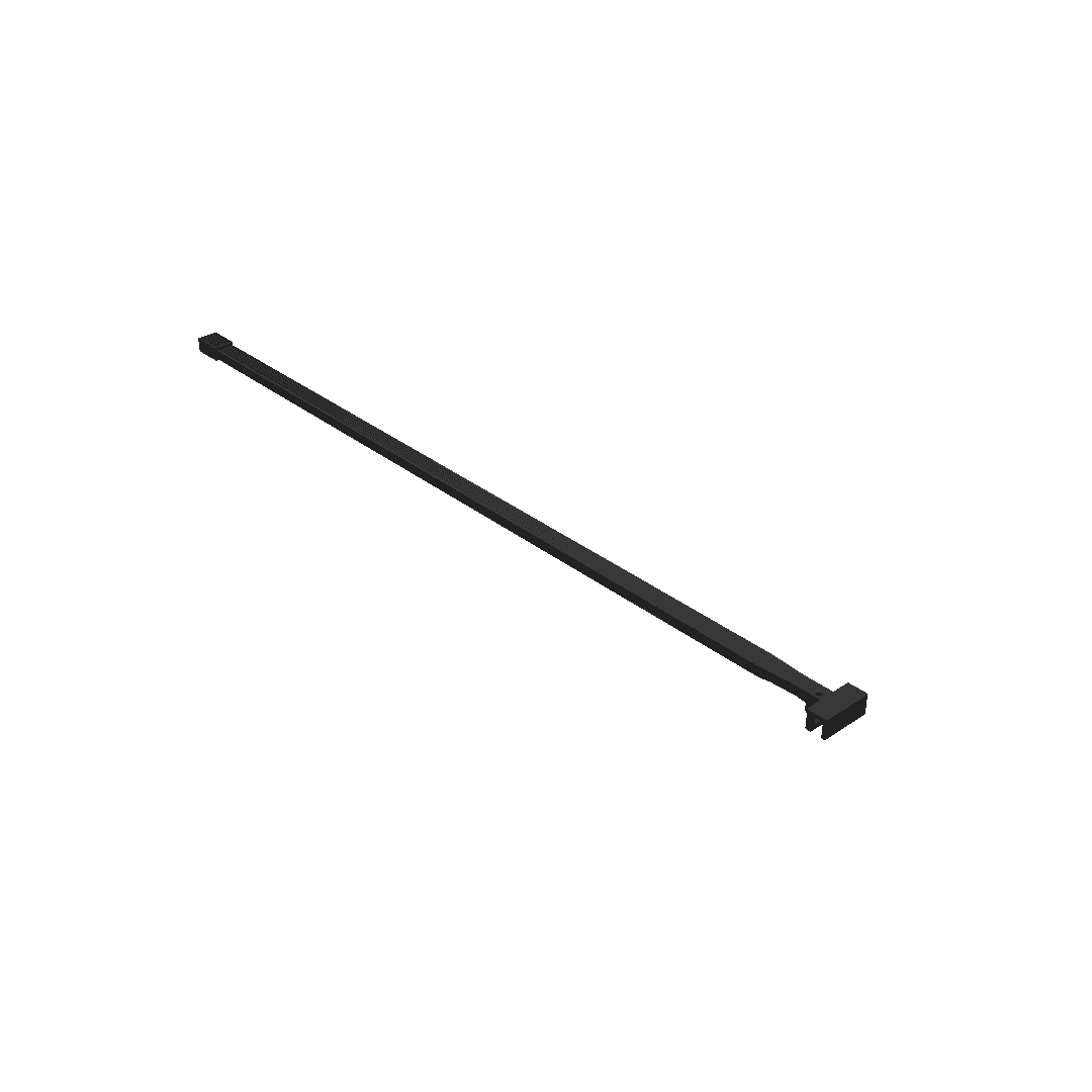 Vidoq wspornik kabiny walk-in 120 cm do doci臋cia, czarny mat