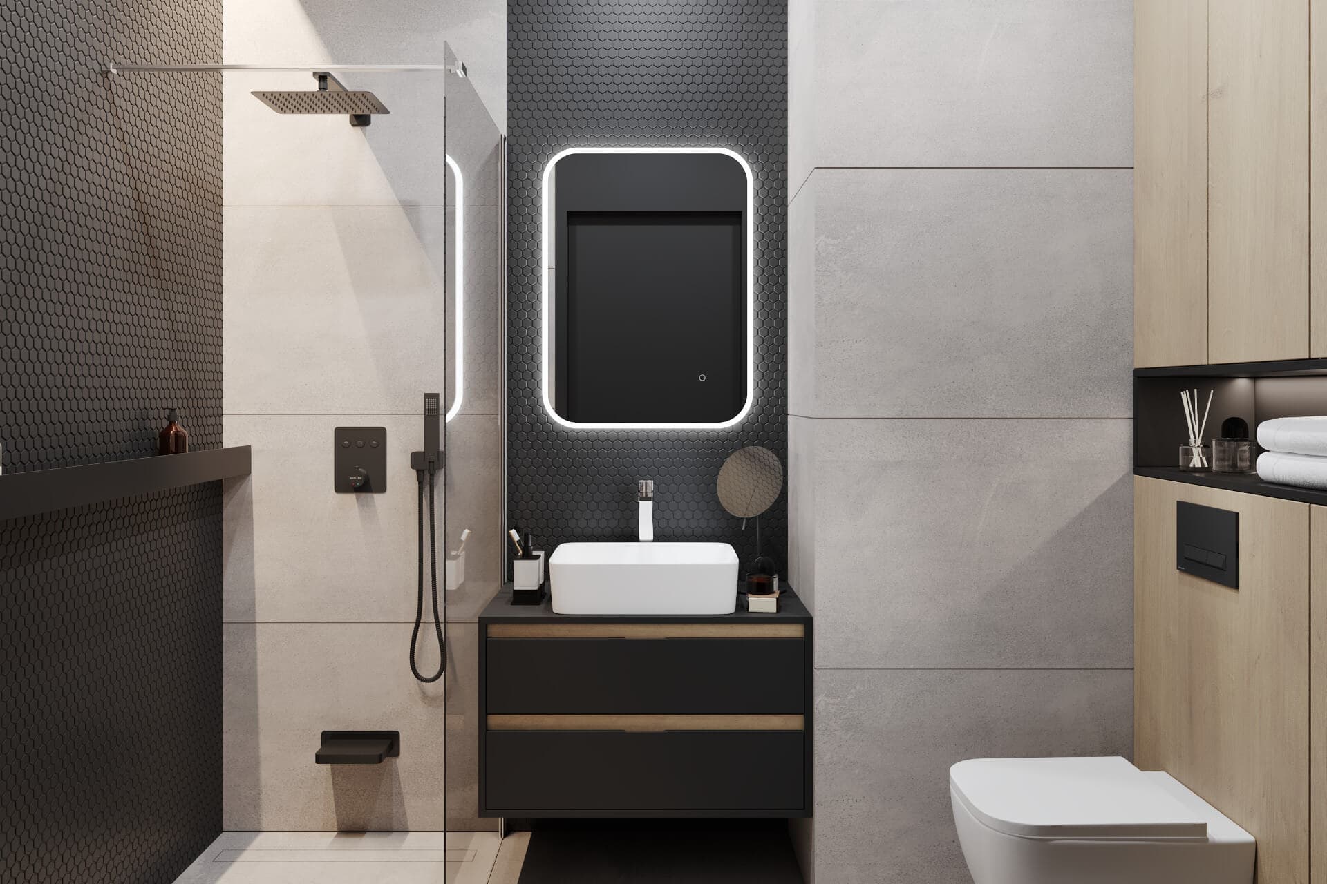 Vidoq wspornik kabiny walk-in 120 cm do docięcia, chrom
