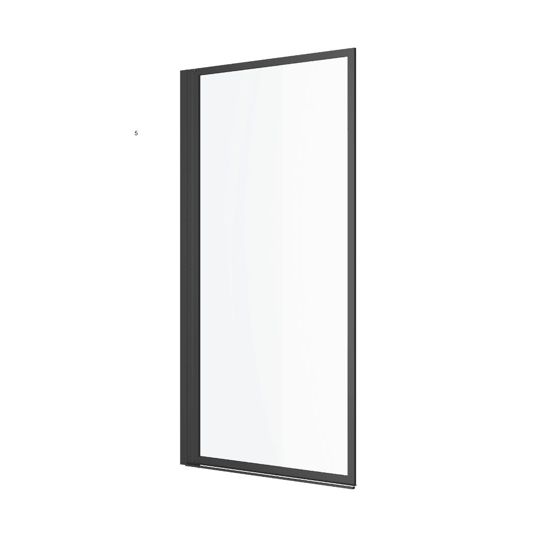 Fabrika parawan nawannowy 73x145 cm 1-cz臋艣ciowy lewy / prawy, czarny mat