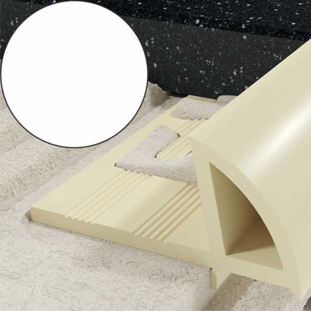 Profil EN krawędziowy 7 mm długość 250 cm, PVC, biały