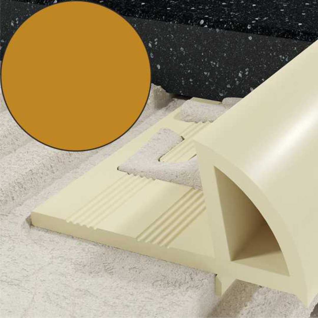 Profil EN krawędziowy 10 mm długość 250 cm, PVC, karmel