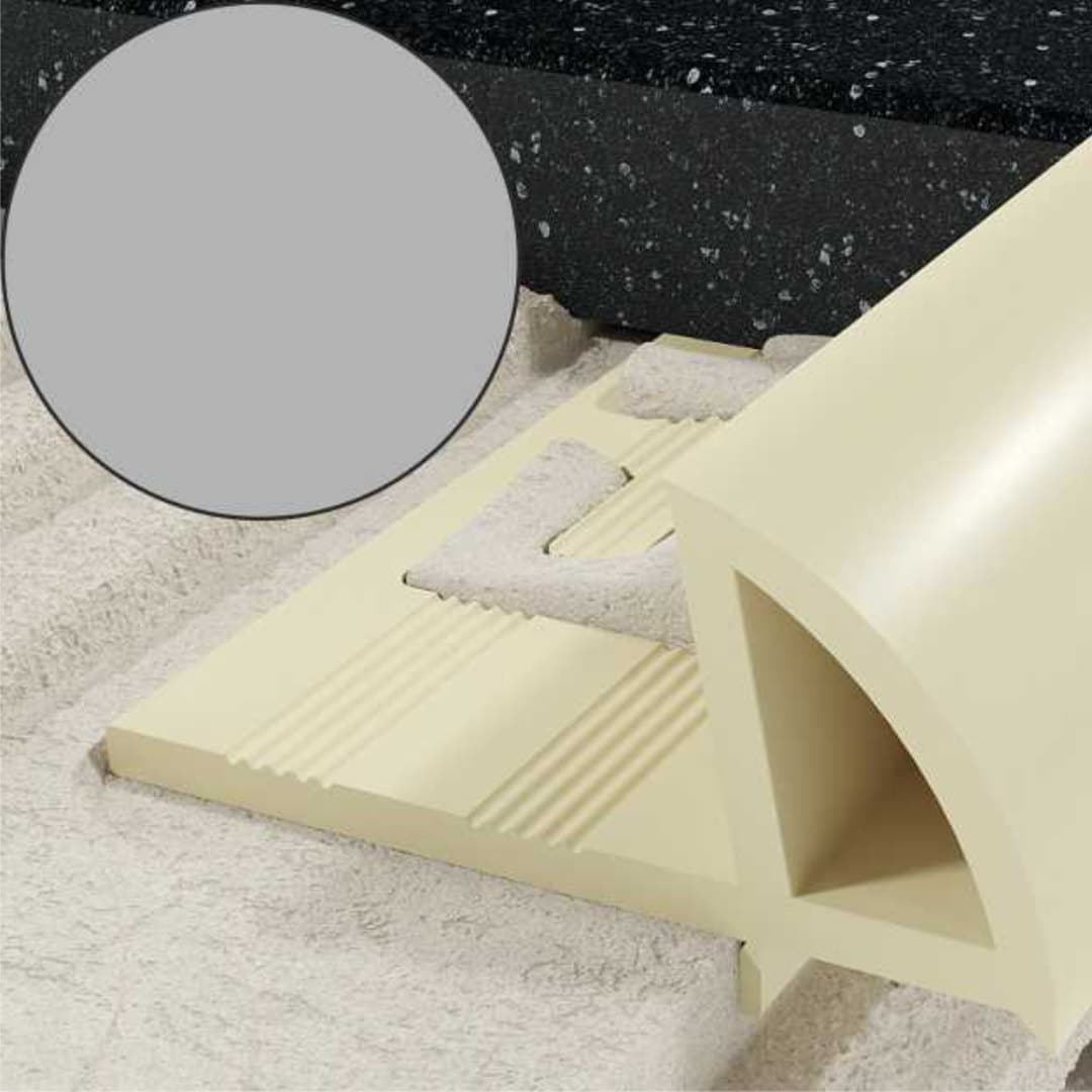 Profil EN krawędziowy 10 mm długość 250 cm, PVC, szary