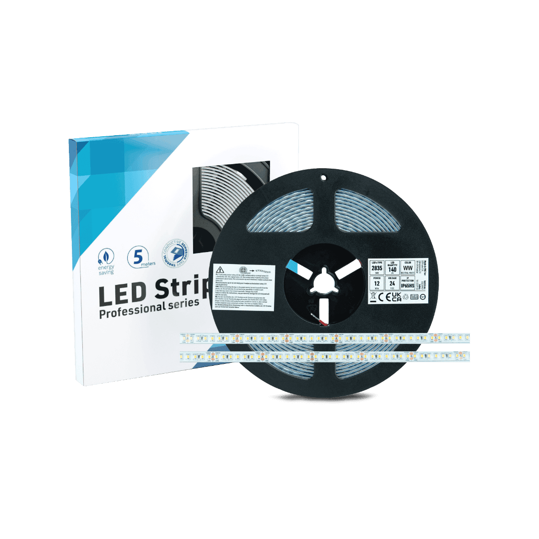 Ta艣ma 700 LED SMD IP65, 140 LED/m, 5m napi臋cie 24V, moc 12W/m, 3000 K, bia艂a ciep艂a