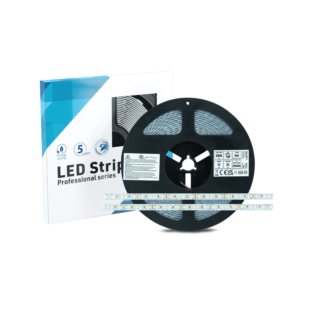 Ta艣ma 700 LED SMD IP65, 140 LED/m, 5m napi臋cie 24V, moc 12W/m, 4000 K, bia艂a neutralna