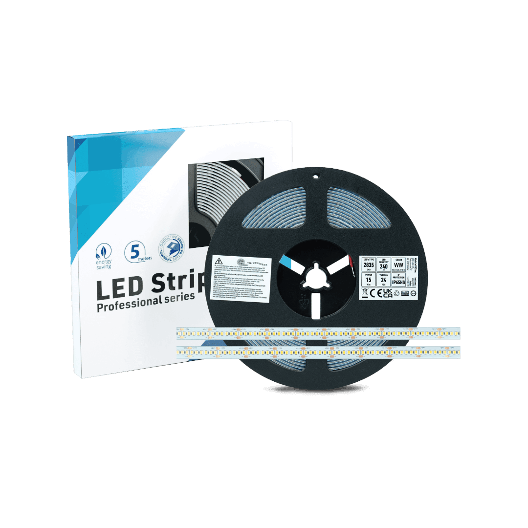 Ta艣ma 1200 LED SMD IP65, 240 LED/m, 5m napi臋cie 24V, moc 15W/m, 3000 K, bia艂a ciep艂a