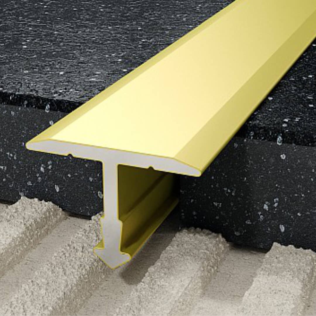 Profil T fugowy 14 mm, d艂ugo艣膰 250 cm aluminiowy, anodowany z艂oty