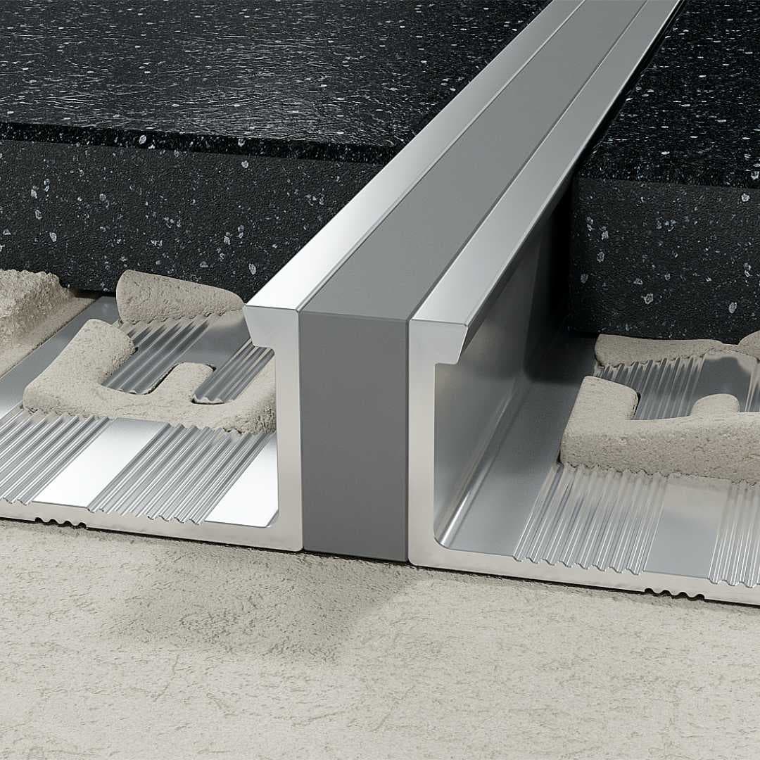 Profil LL dylatacyjny 12 mm d艂ugo艣膰 250 cm, aluminiowy z gumow膮 wk艂adk膮