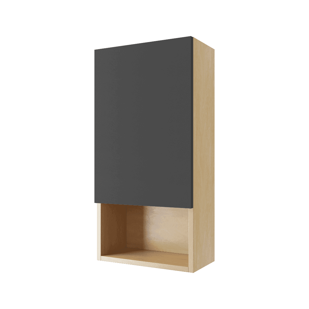 Tuto szafka wisz膮ca wn臋kowa z frontem lewa 40x80 cm, d膮b/szary