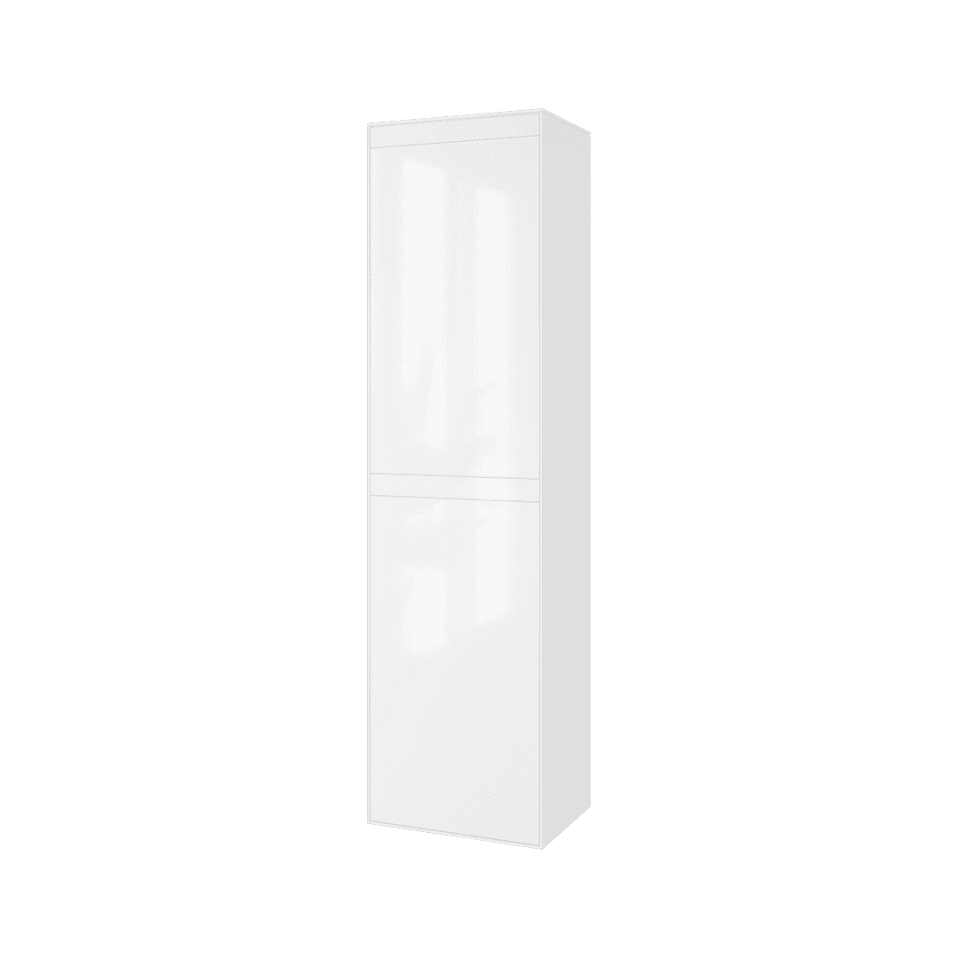 Finli szafka wisz膮ca boczna 150 cm, wysoka, bia艂y po艂ysk