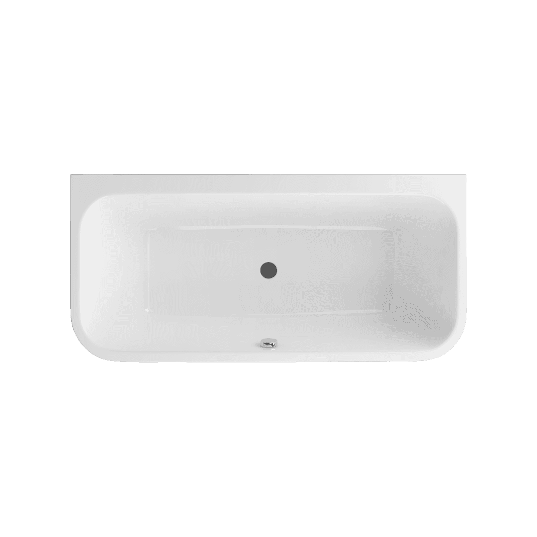 Arana wanna prostok膮tna 180x85 cm przy艣cienna, bia艂y po艂ysk