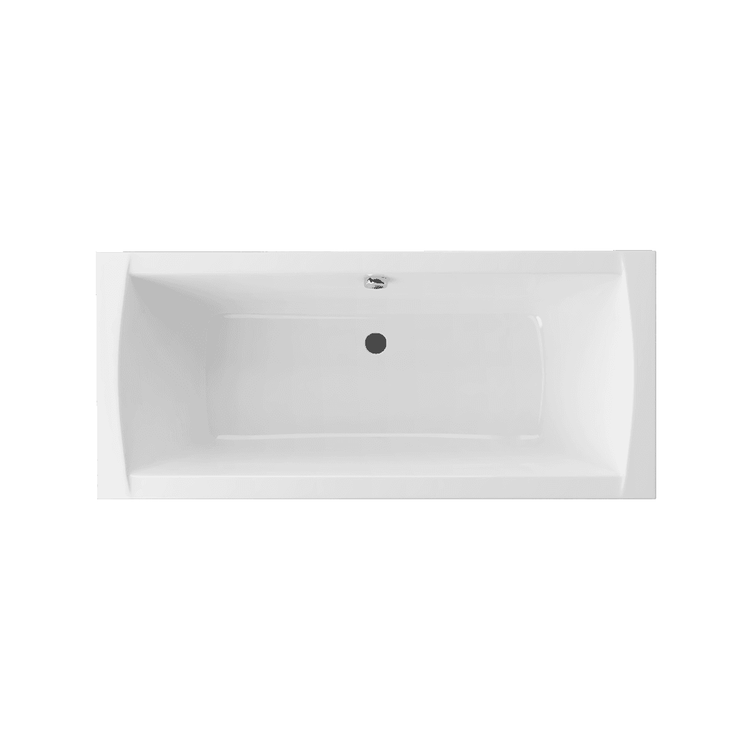 Aquaria Lux wanna prostok膮tna 180x80 cm, bia艂y po艂ysk