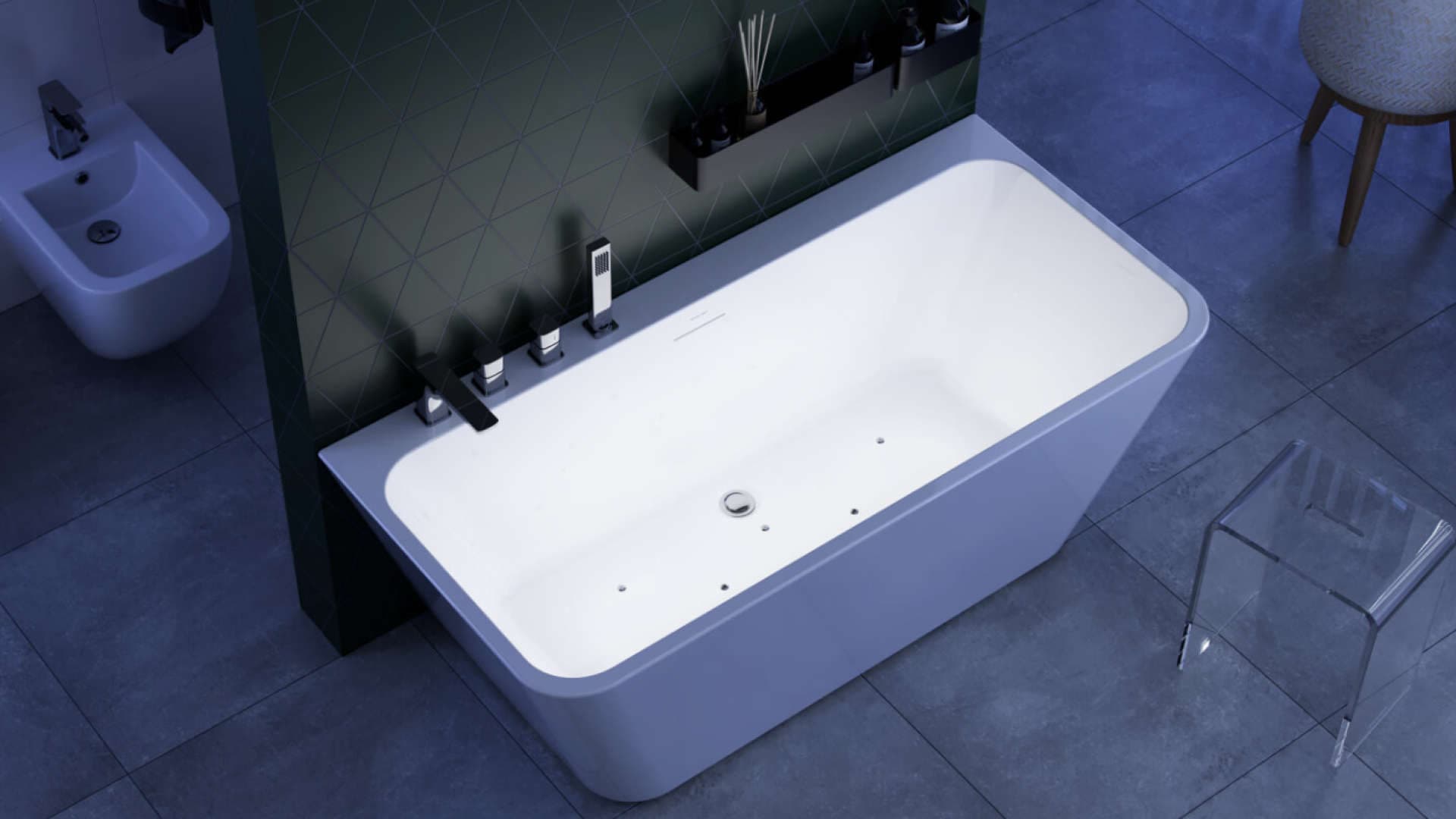 Hydromasaż Inspire Air z wanną przyścienną Lila 2.0, 150 cm