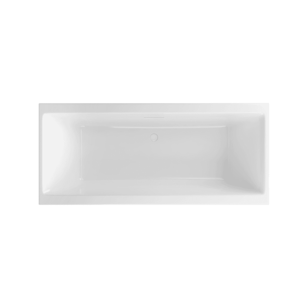 Pryzmat Slim 2.0 Wanna Prostok膮tna 160x75 cm, bia艂y po艂ysk