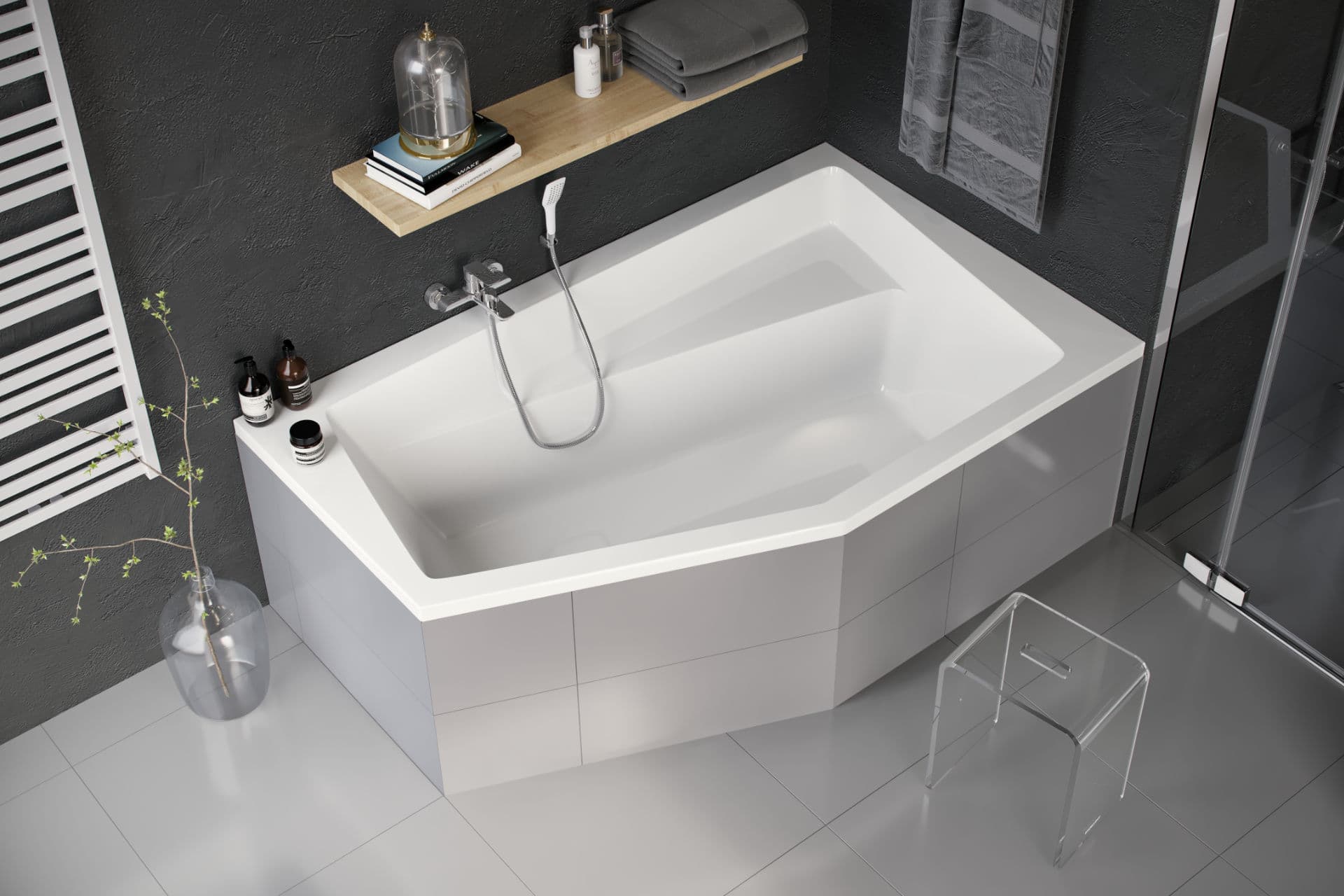 Vesper wanna narożna prawa 160X100