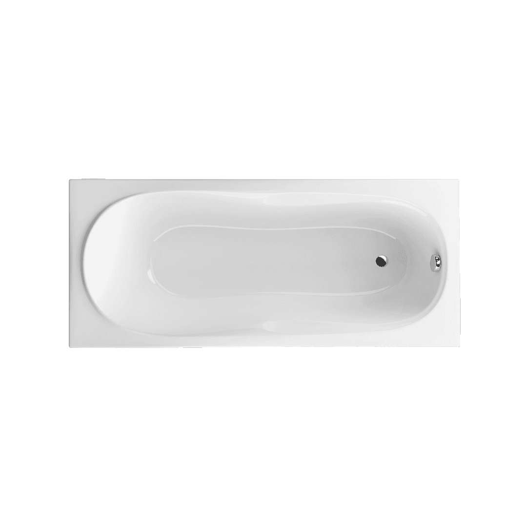 Sekwana wanna prostok膮tna 160x70 cm bia艂y po艂ysk