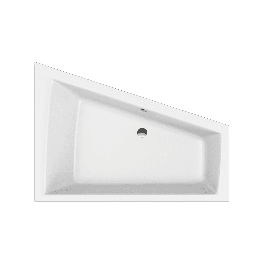 Wanna Sfera Maxi Slim narożna 180x130 cm prawa biały połysk
