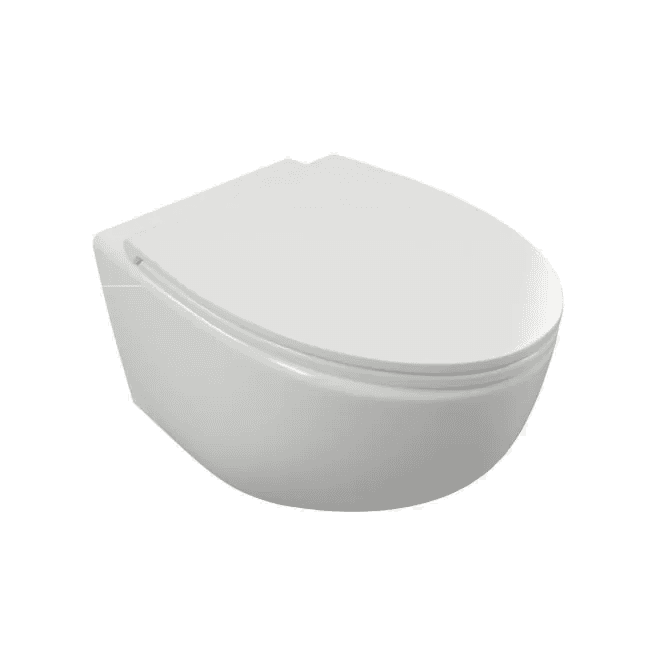 Bull zestaw miska WC bezrantowa z desk膮 wolnoopadaj膮c膮 slim, bia艂y po艂ysk