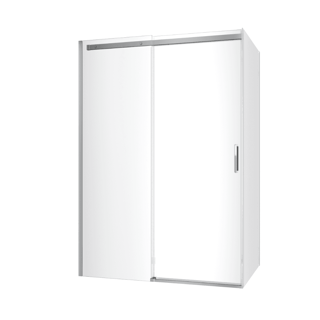 Rols kabina narożna 140x80 cm z drzwiami przesuwnymi 140 cm, powłoka Clean Control, chrom