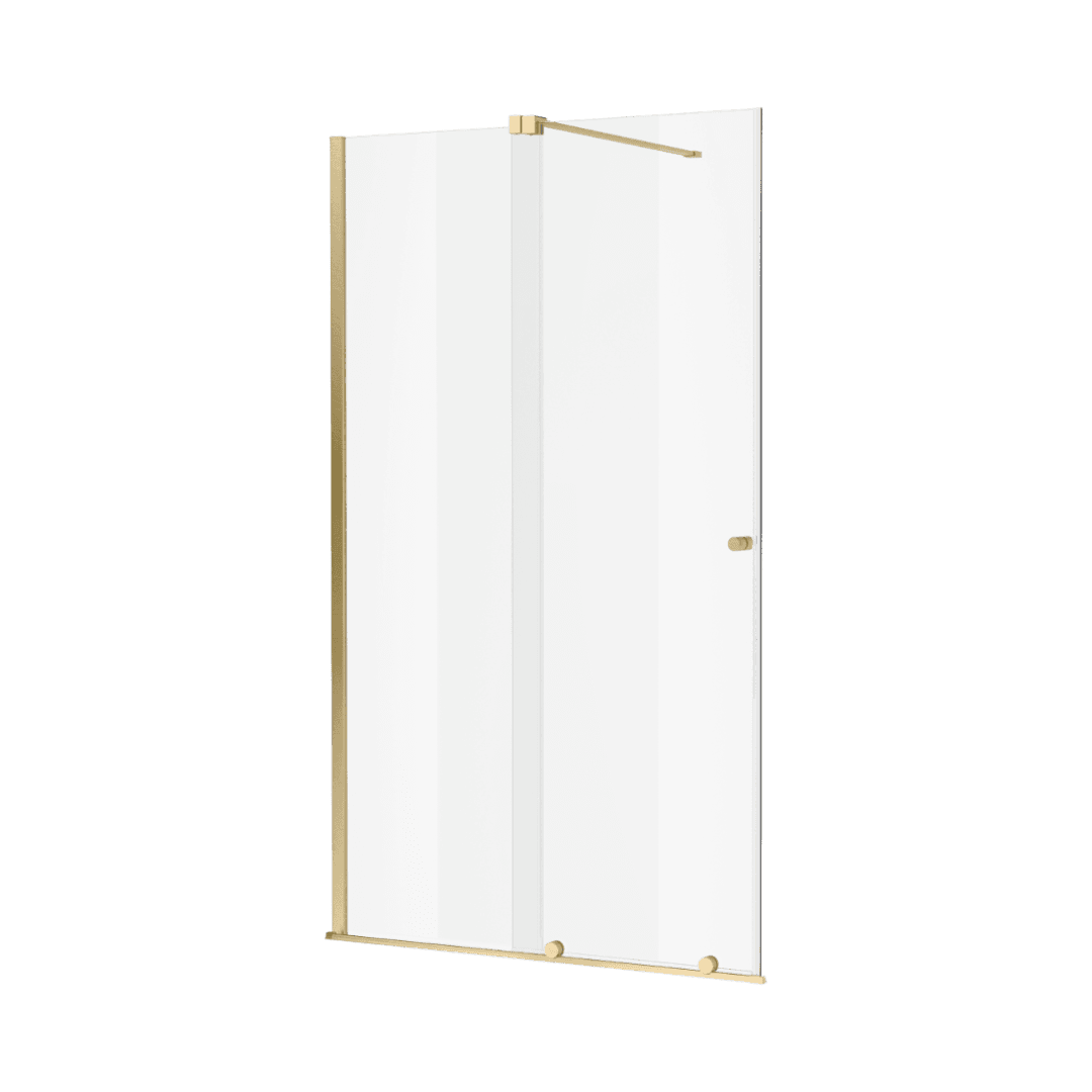 Ortigo walk-in drzwi prysznicowe przesuwne 110x200 cm, pow艂oka Clean Control, z艂oty szczotkowany
